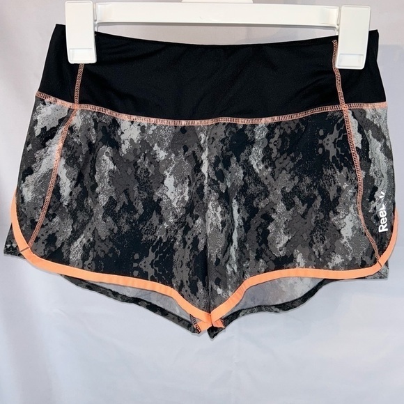 Reebok Shorts Play Dry Crossfit Running High Waist Pull On Drawstring Lined - Picture 2 of 7